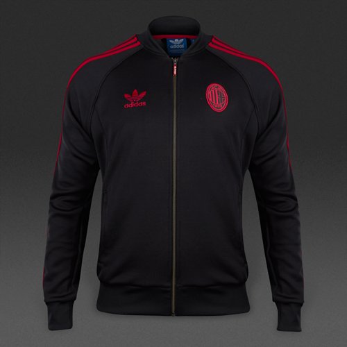 Adidas Originals AC Milan Superstar Track Top Black / Victory Red for Men